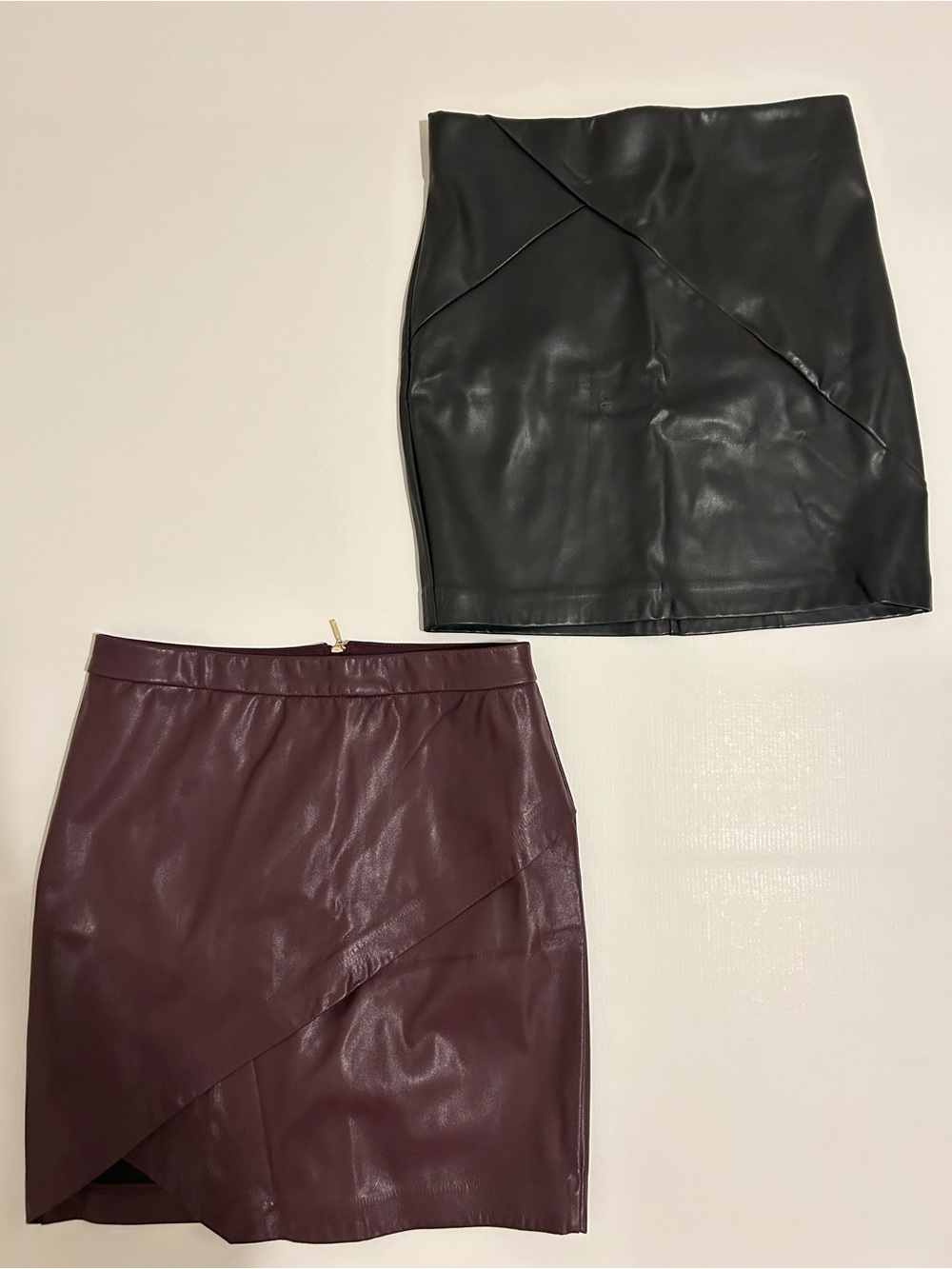 (2) Dynamite Faux Leather Skirts